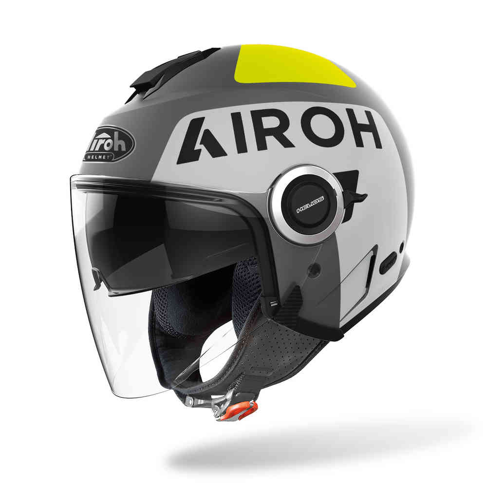 Реактивный шлем Helios Up Airoh, серый мэтт цветной реактивный шлем helios airoh белый