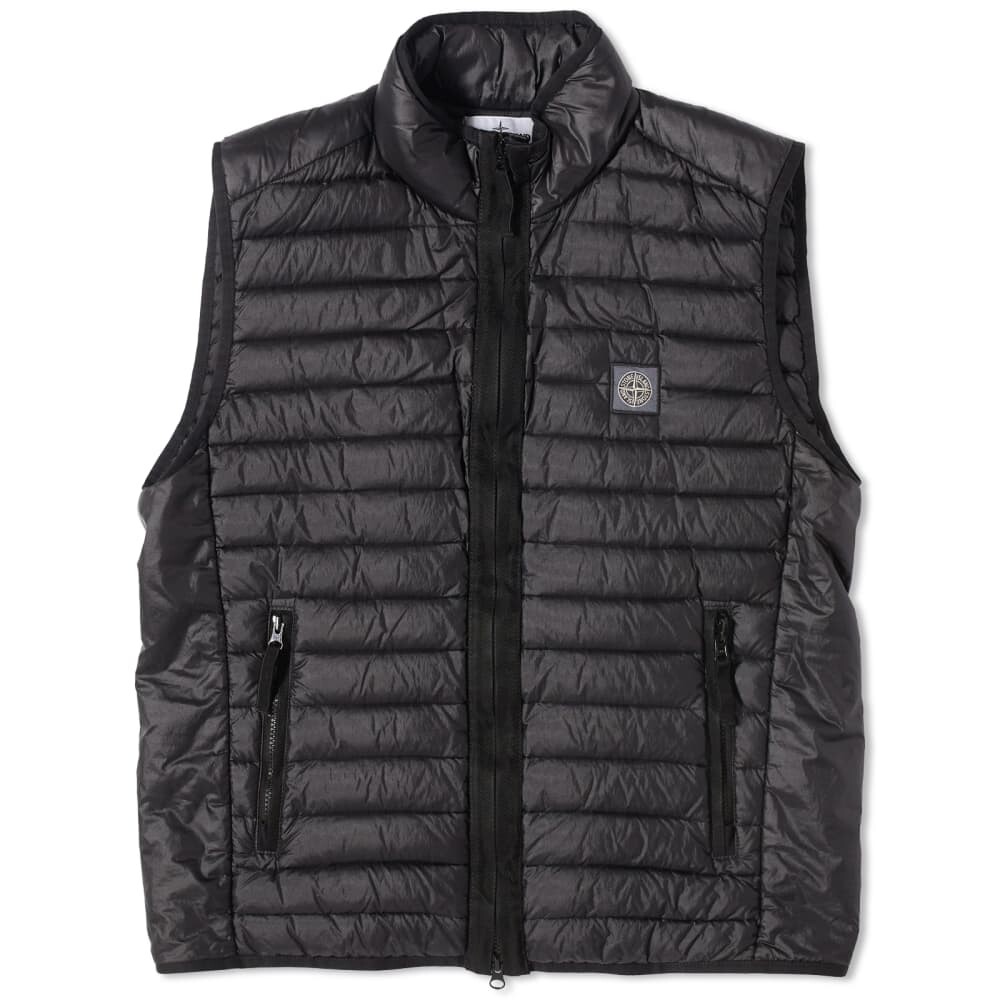 

Легкий пуховый жилет Stone Island, черный