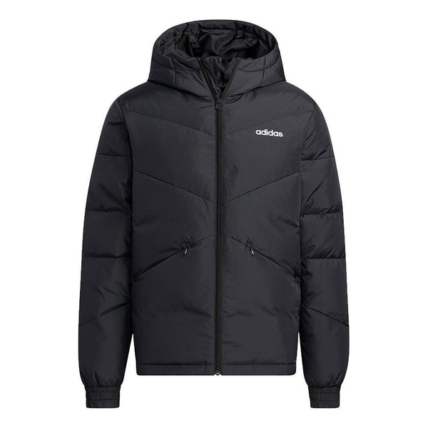цена Пуховик adidas neo M Dwn Cb St Jkt Back Large Logo Sports hooded down Jacket Black, черный