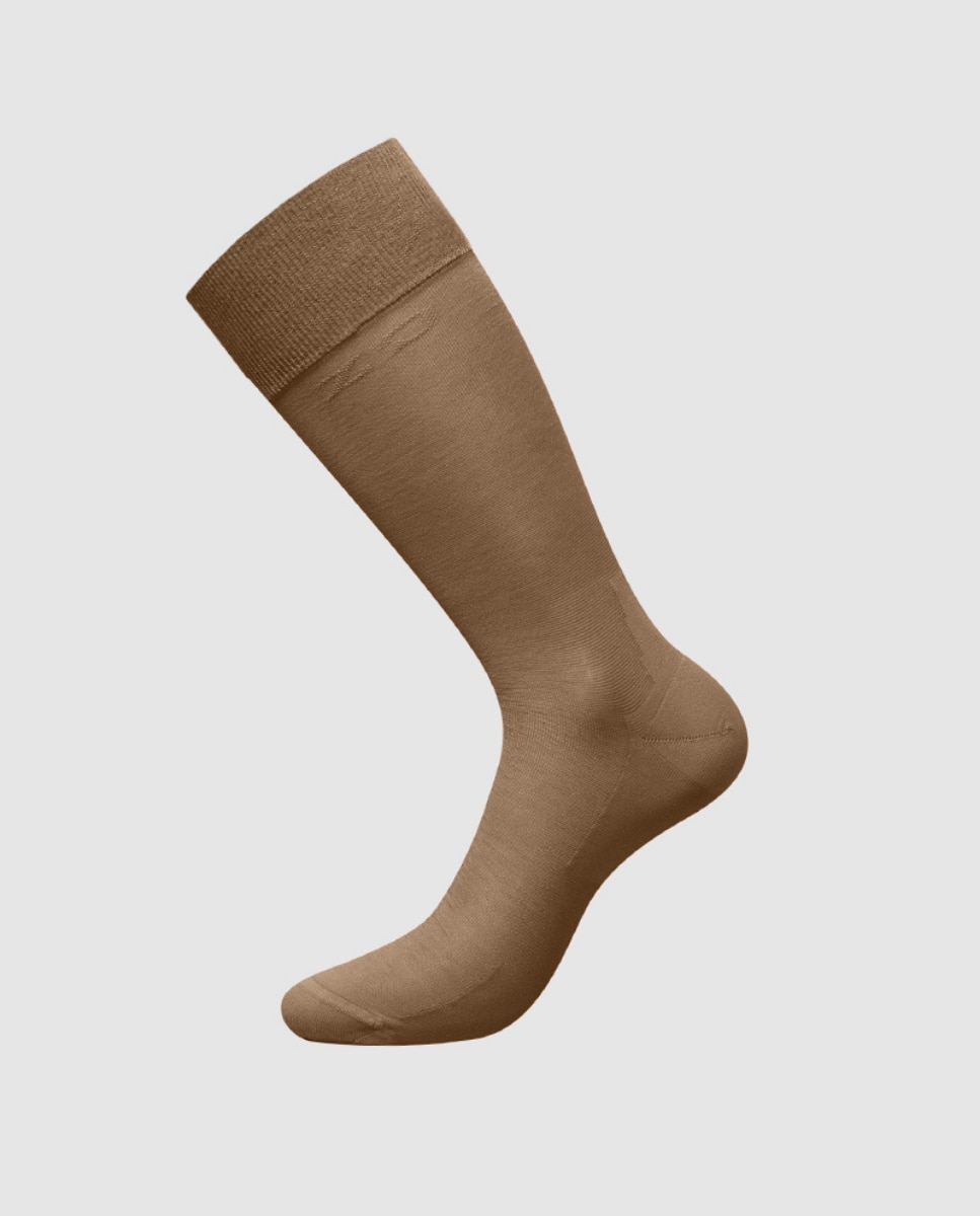 Мужские короткие носки из шотландской пряжи бежевого цвета ZD, бежевый
