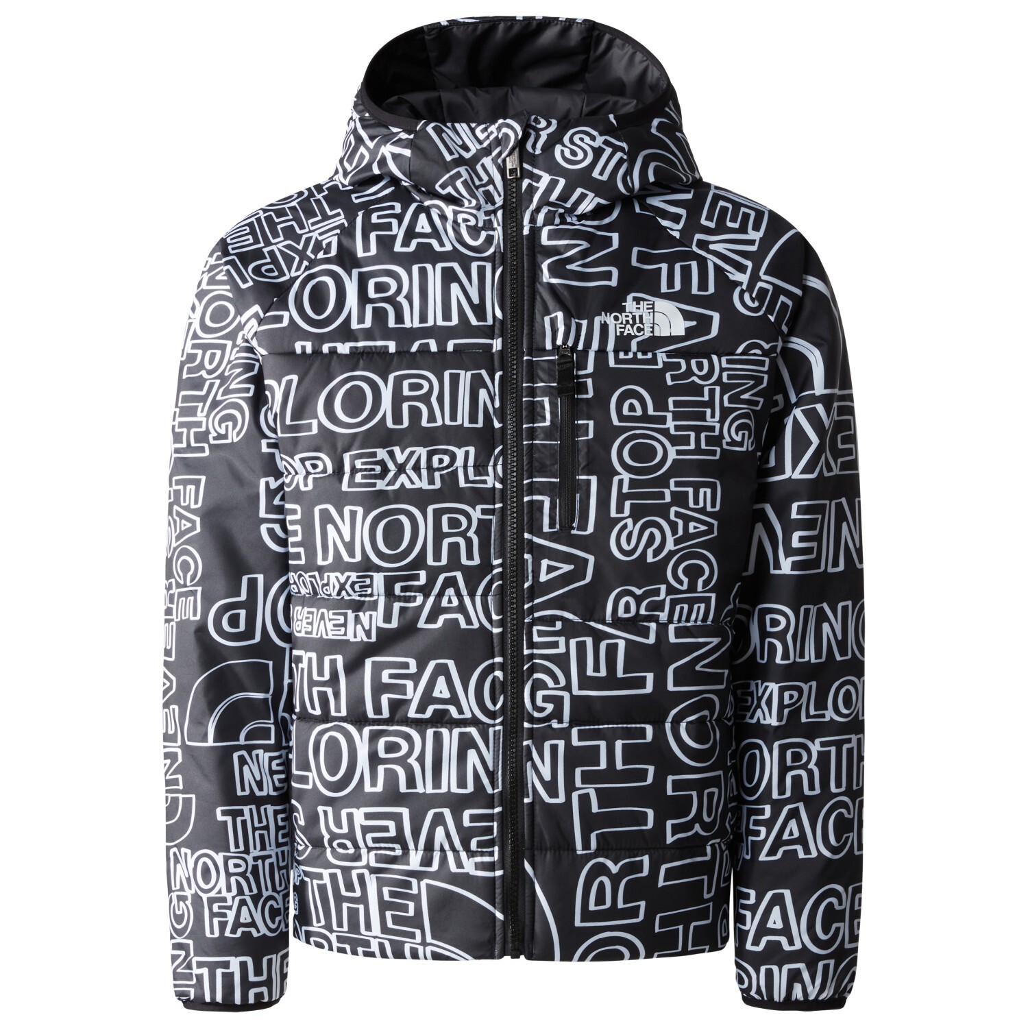 

Куртка из синтетического волокна The North Face Boy's Reversible Perrito, цвет TNF Black TNF Marker Logo Print/TNF Print