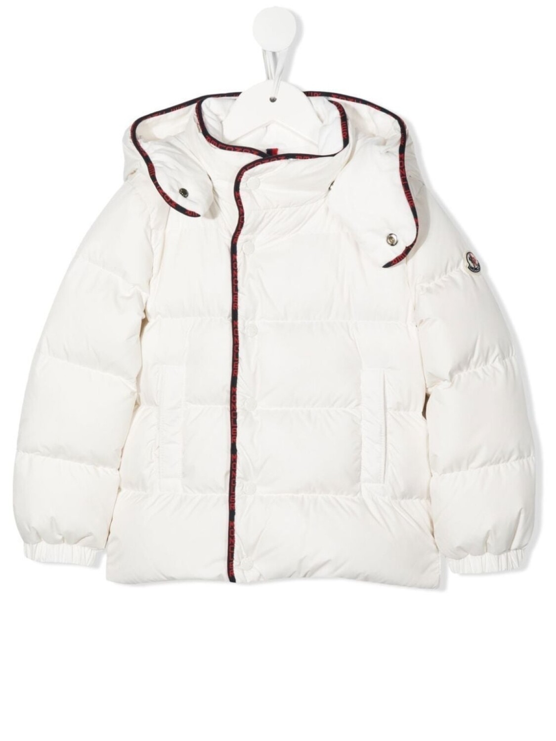 

Moncler Enfant пуховик с капюшоном, белый