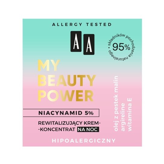 

Ниацинамид 5% Восстанавливающий ночной крем-концентрат 50мл AA My Beauty Power