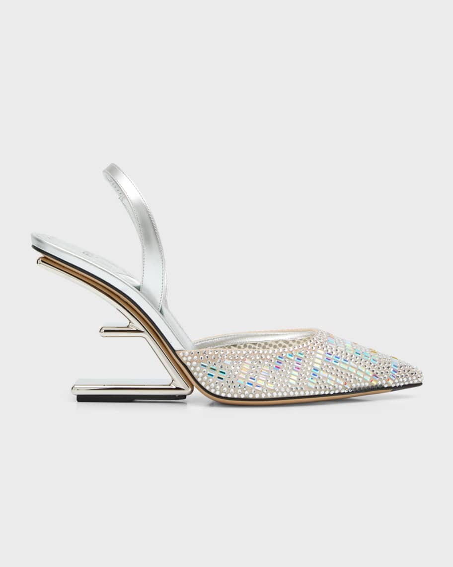 

Туфли-лодочки First Crystal F-Heel с лямкой на шее Fendi