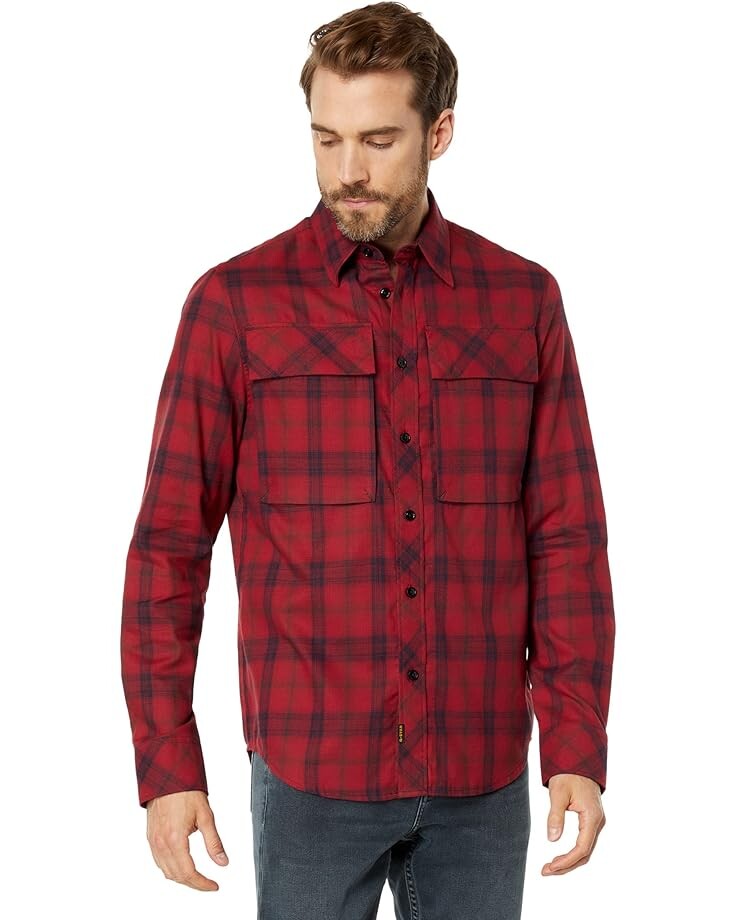 

Рубашка G-Star Navy Seal Regular Shirt, цвет Chateaux Red Carter Check