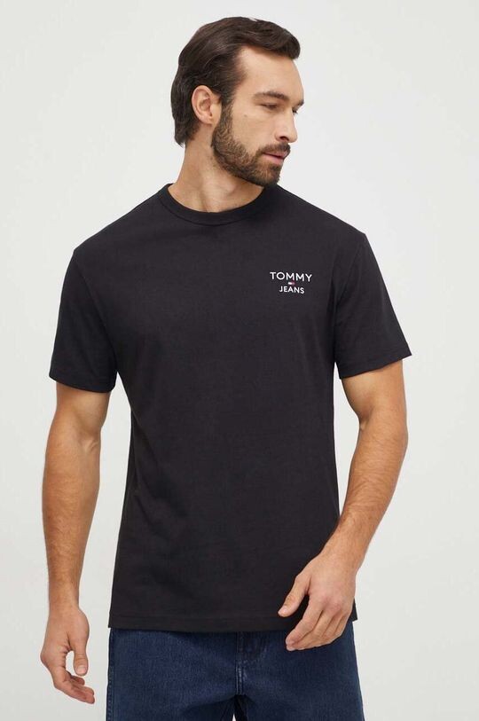 

Хлопковая футболка Tommy Jeans, черный