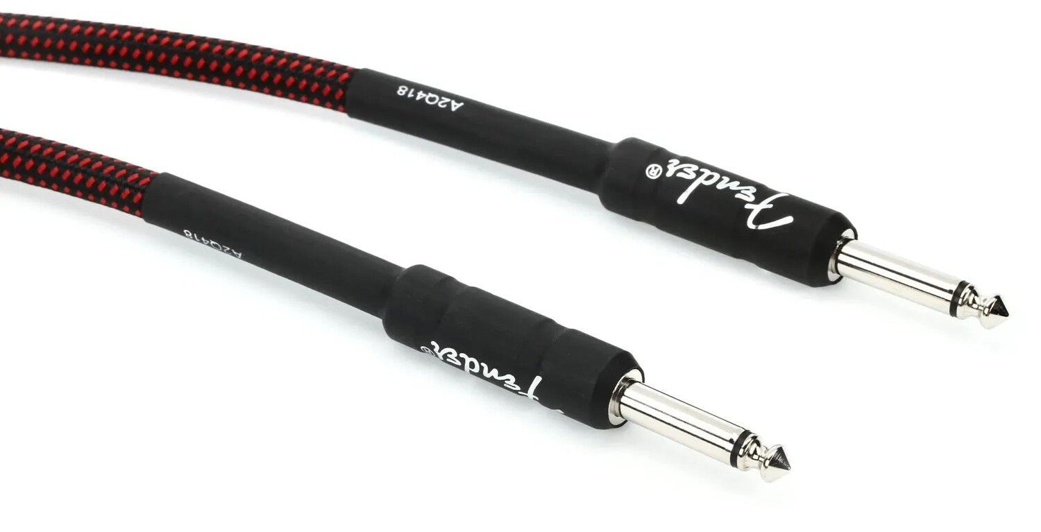 

Fender 0990820064 Профессиональная серия, прямой инструментальный кабель, красный твид, длина 15 футов