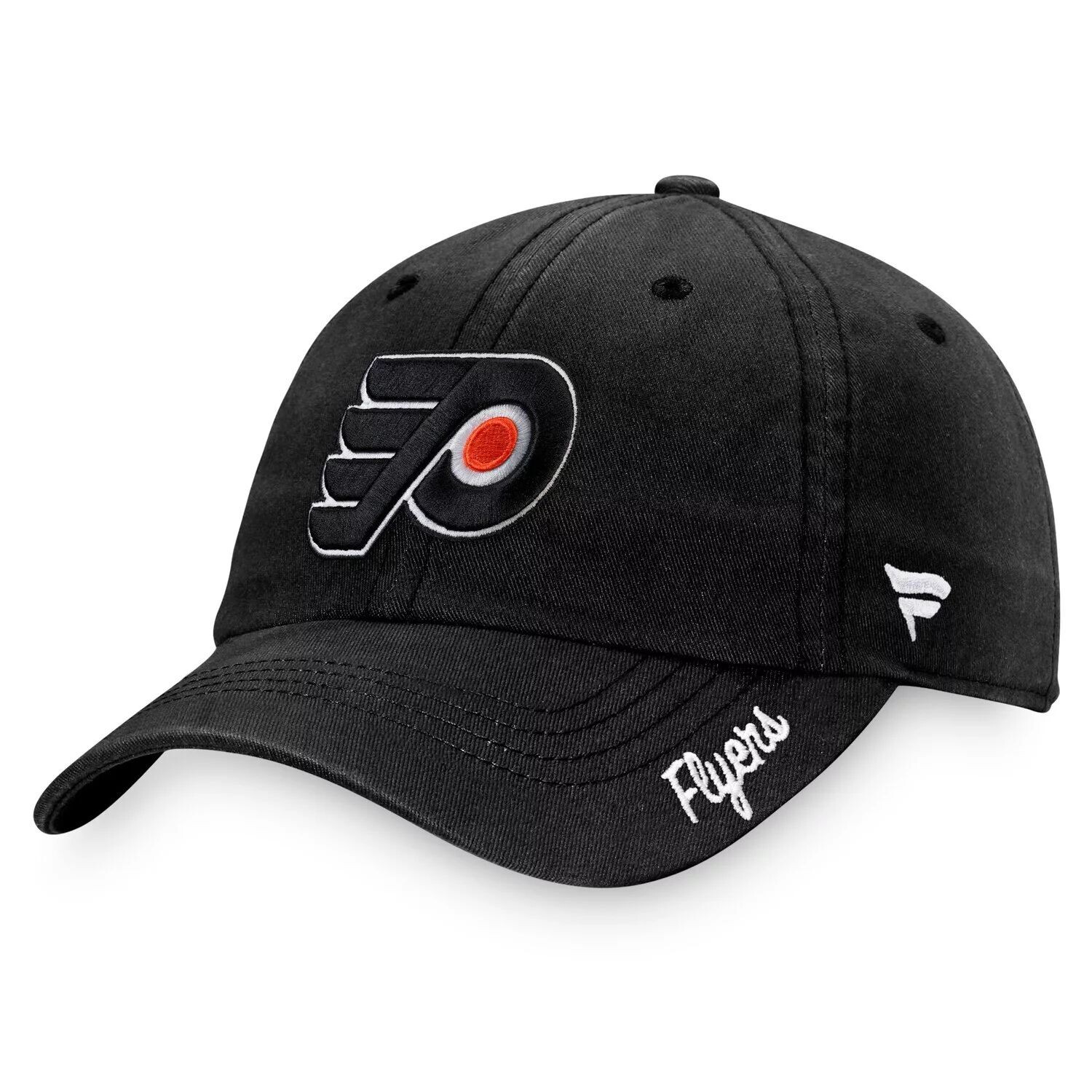 

Женская черная регулируемая кепка с логотипом Fanatics Philadelphia Flyers Primary Fanatics