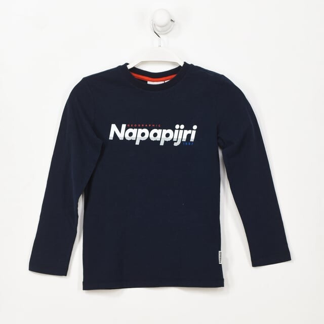 

Футболка Ga4Eqf с длинными рукавами и круглым вырезом для мальчиков Napapijri, синий