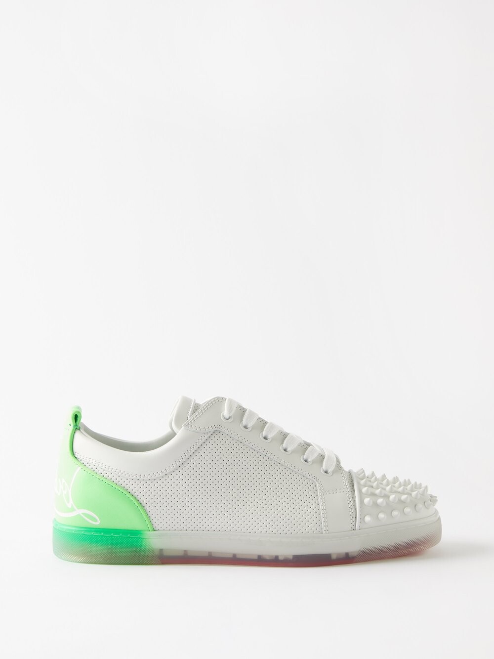 

Кожаные кроссовки fun louis junior spikes Christian Louboutin, белый