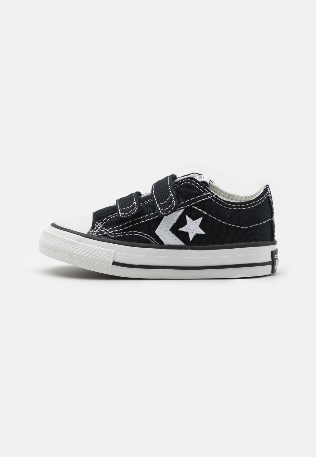 цена Низкие кроссовки Star Player 76 Easy On Foundational Toddle Unisex Converse, цвет black/vintage white/egret