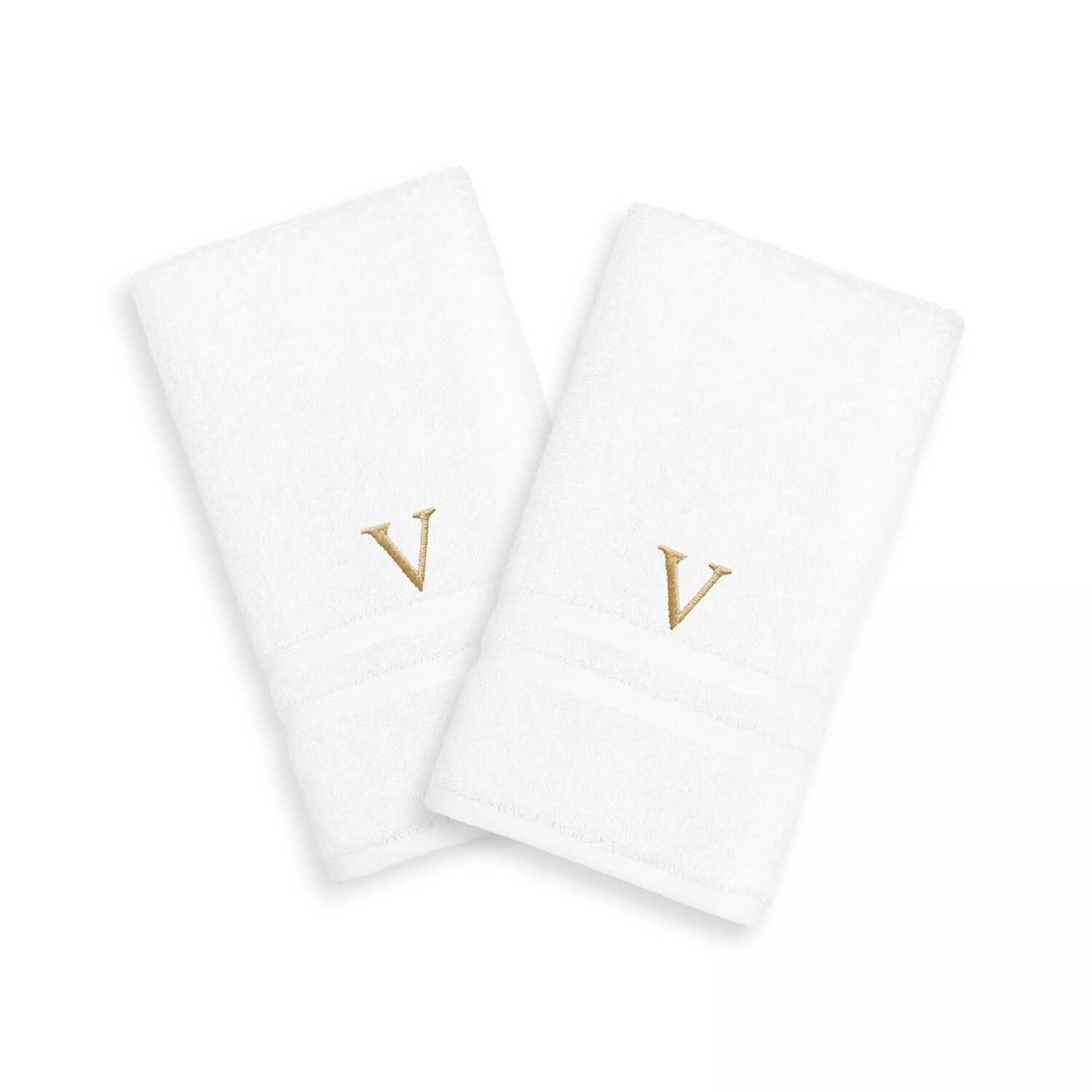 

Linum Home Textiles, 2 упаковки полотенец для рук с монограммой золотого тона