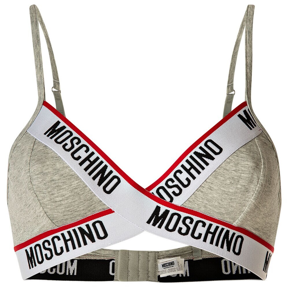 

Треугольный бюстгальтер Moschino, пестрый серый