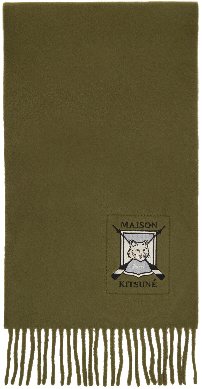 

Хаки Шарф Fox & Oars Maison Kitsune