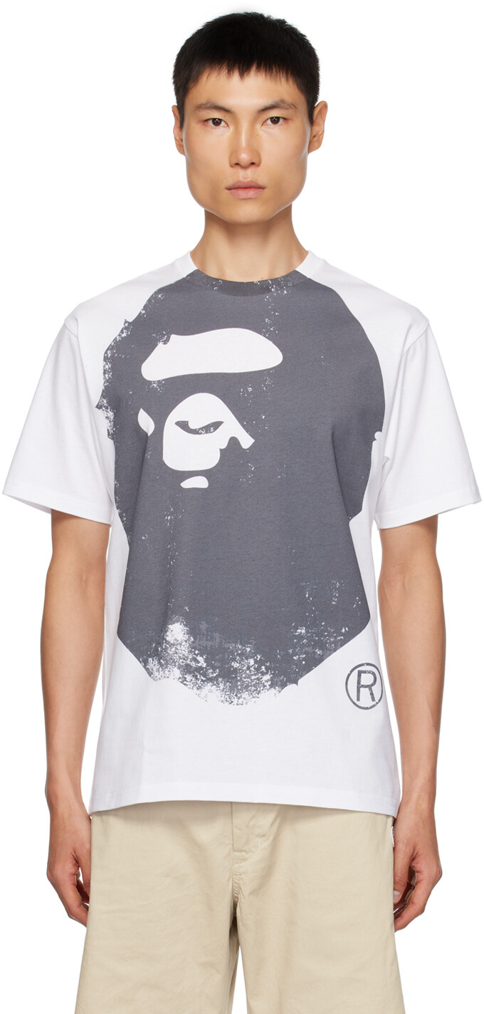 

Футболка BAPE White Ape Head