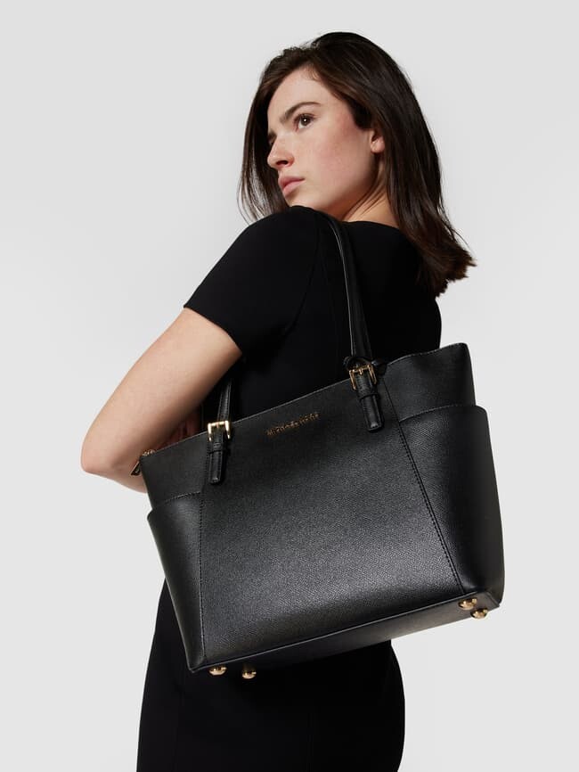 

Шоппер-трапеция из сафьяновой кожи MICHAEL Michael Kors, черный