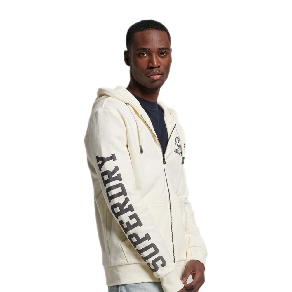 

Толстовка Superdry Vintage Gym Athletic Full Zip, бежевый