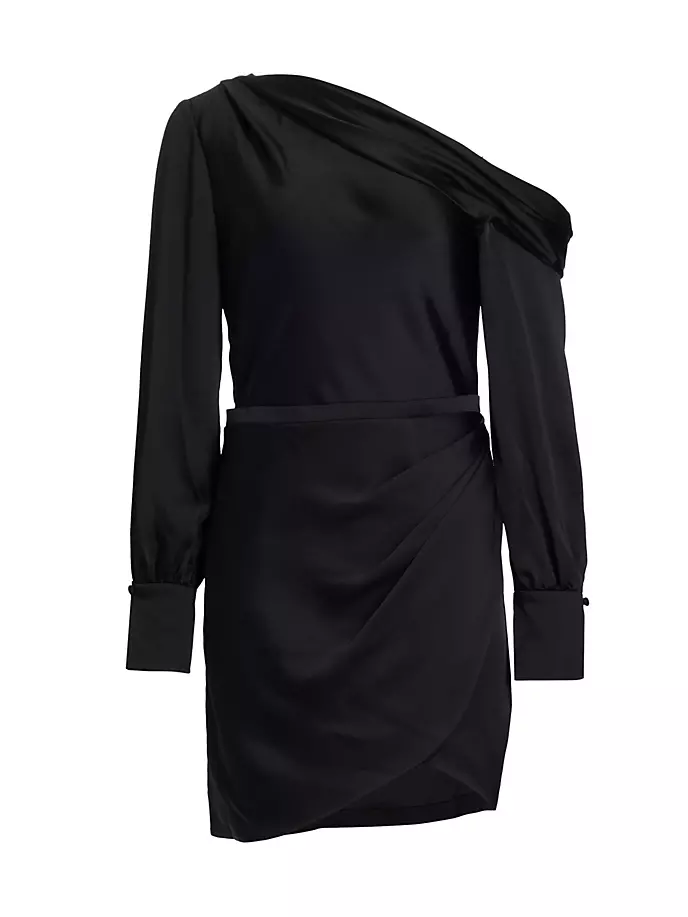 Асимметричное мини-платье Cameron Simkhai, черный
