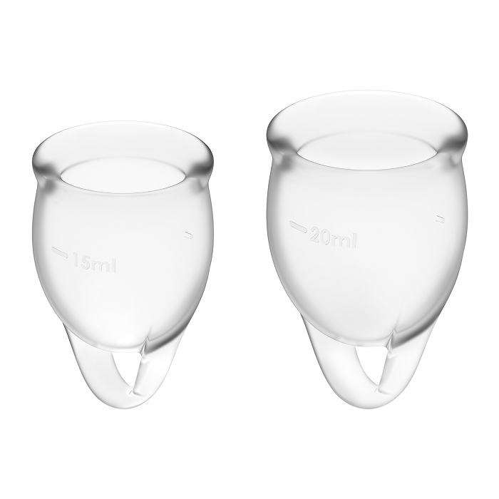 Satisfyer Feel Confident Menstrual Cup Transparent менструальная чаша, 2 шт.