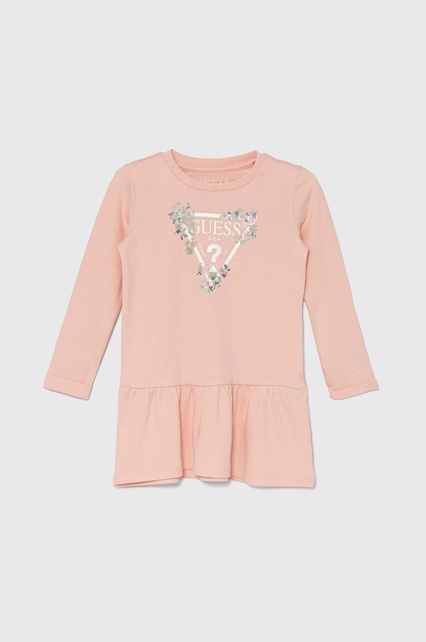 

Платье Guess из хлопка для девочки, оранжевый