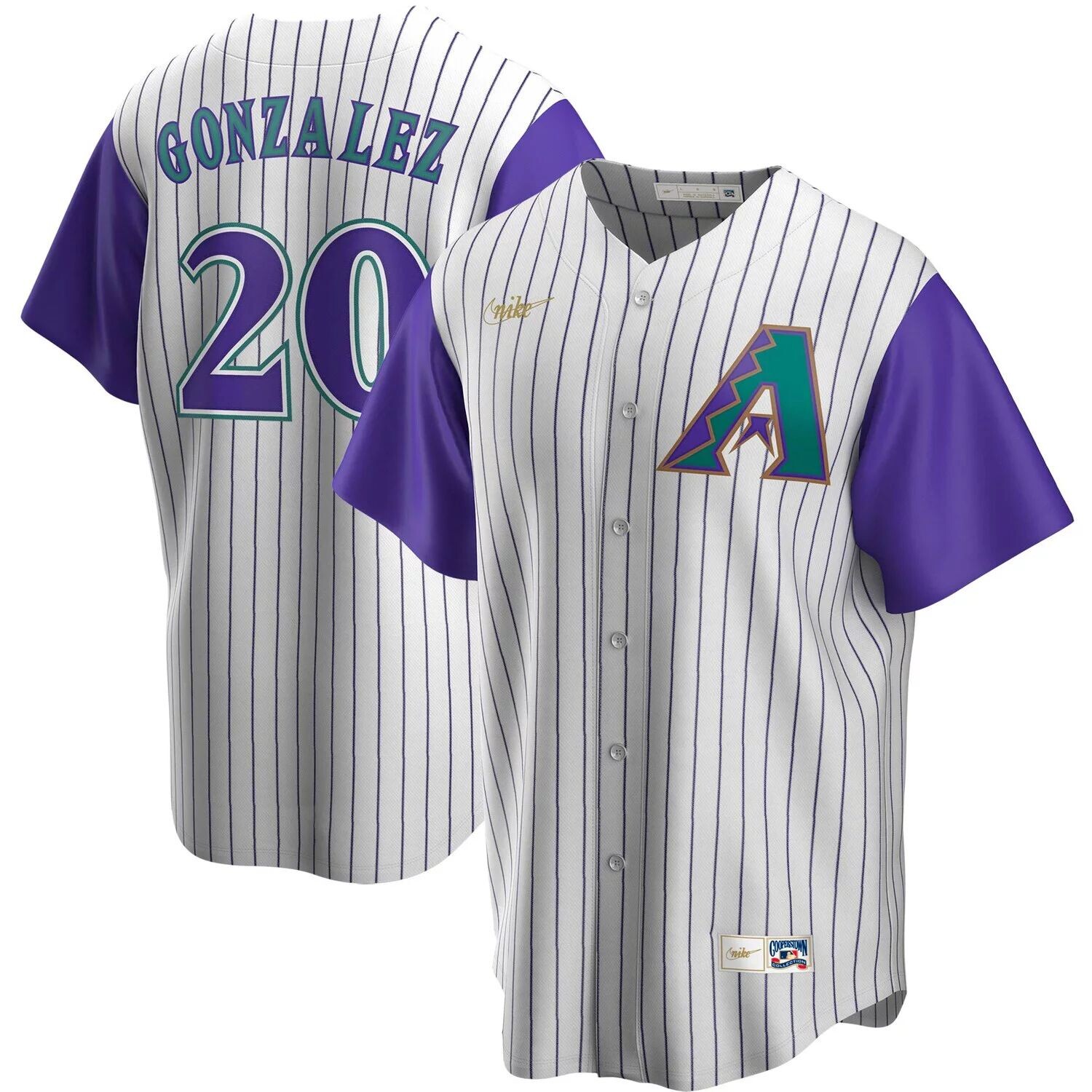 

Мужская майка игрока Luis Gonzalez кремового/фиолетового цвета Arizona Diamondbacks Alternate Cooperstown Collection Nike