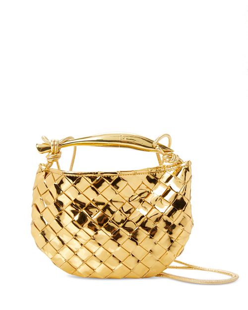 Мини-сумка с сардинами Bottega Veneta, цвет Gold