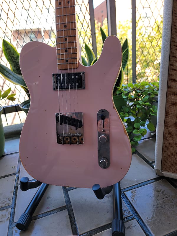 Электрогитара WCB Fender 50s Tele w/ Seymour Duncans 2023 - Relic Shell Pink nitrocellulose fender player tele mn pwt
