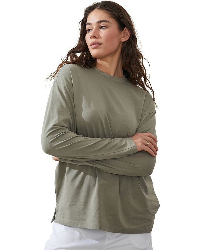 

Женский топ Active Essentials с длинными рукавами COTTON ON, зеленый