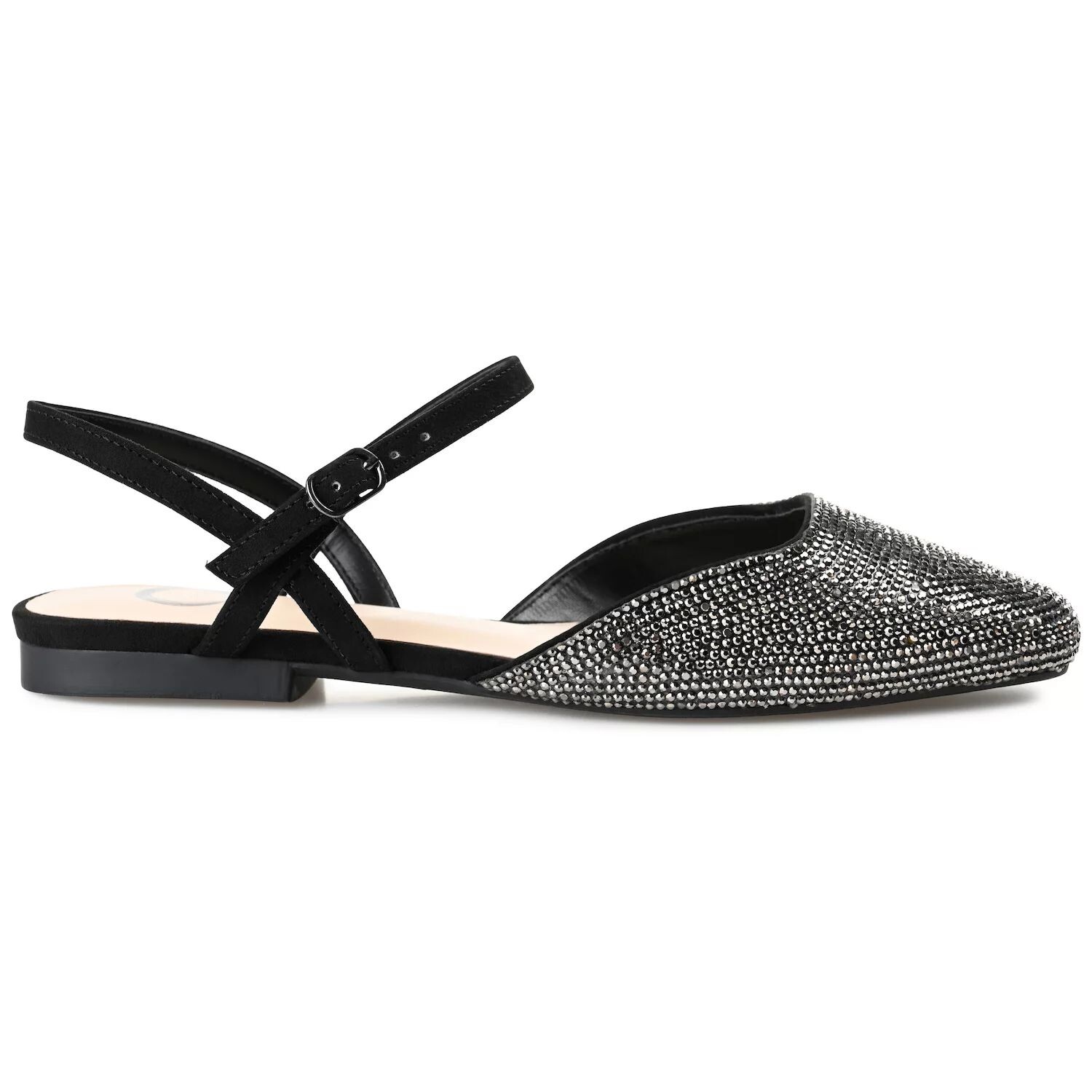 

Женские туфли на плоской подошве из пены со стразами Journee Collection Nysha Tru Comfort Foam Journee Collection, серебряный, Серый