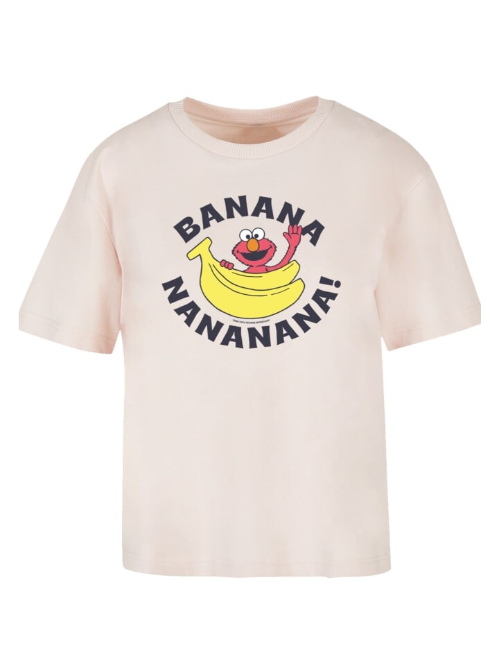 

Футболка F4NT4STIC Ladies Everyday Tee Sesamstraße Elmo Banana, розовый