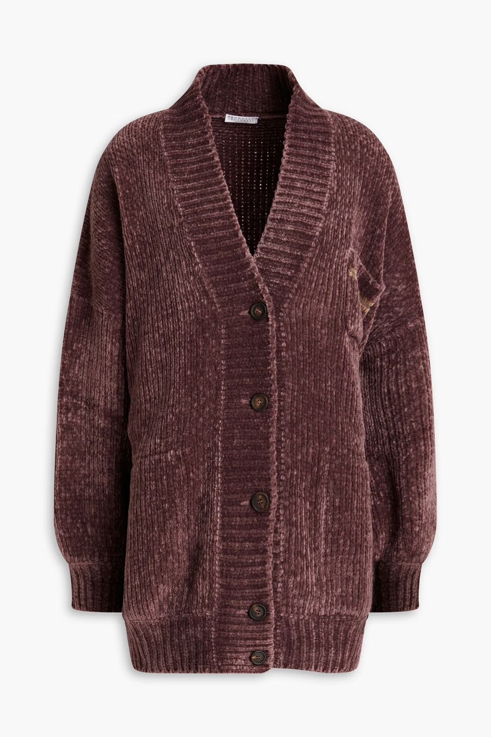 

Кардиган из кашемира, украшенный бусинами Brunello Cucinelli, фиолетовый