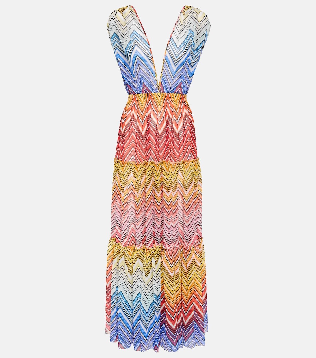 цена Платье макси с зигзагом Missoni Mare, мультиколор