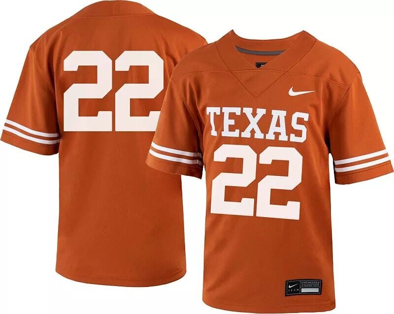 

Футбольная майка Nike Youth Texas Longhorns № 22 Burnt Orange Untouchable Game