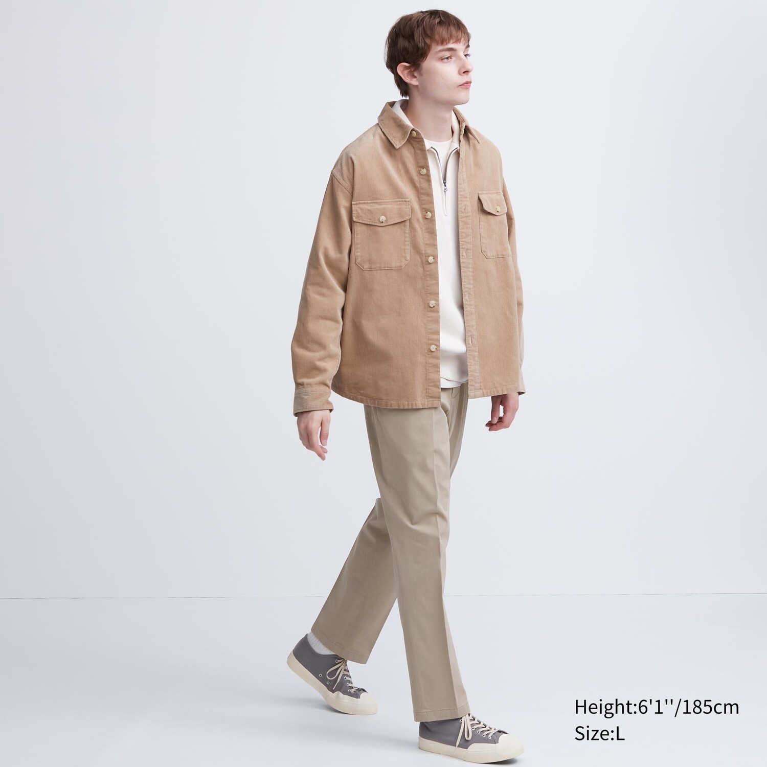 

Умные хлопковые брюки до щиколотки (длинные) Uniqlo, бежевый