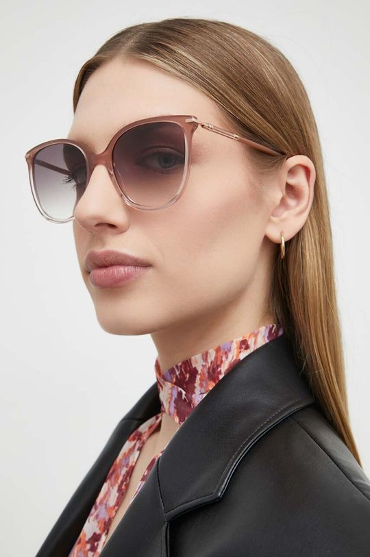 Солнечные очки Carolina Herrera, бежевый солнцезащитные очки carolina herrera серебряный