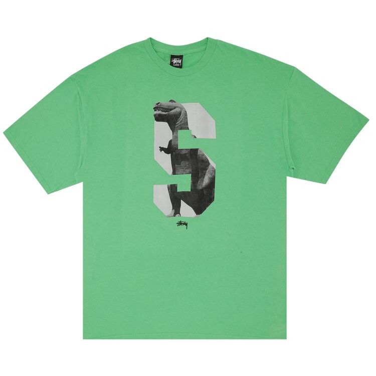 

Футболка Stussy S Dino 'Neon Green', зеленый
