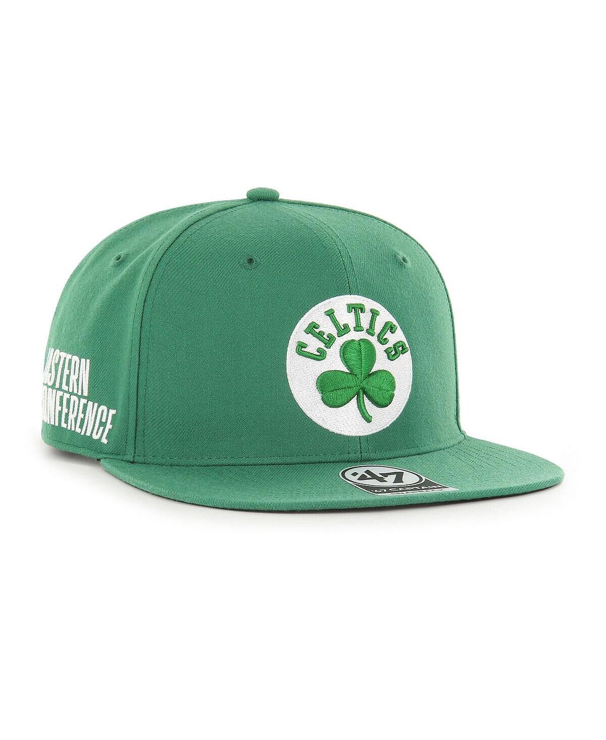 

Мужская кепка Kelly Green Boston Celtics Sure Shot Captain Snapback '47 Brand