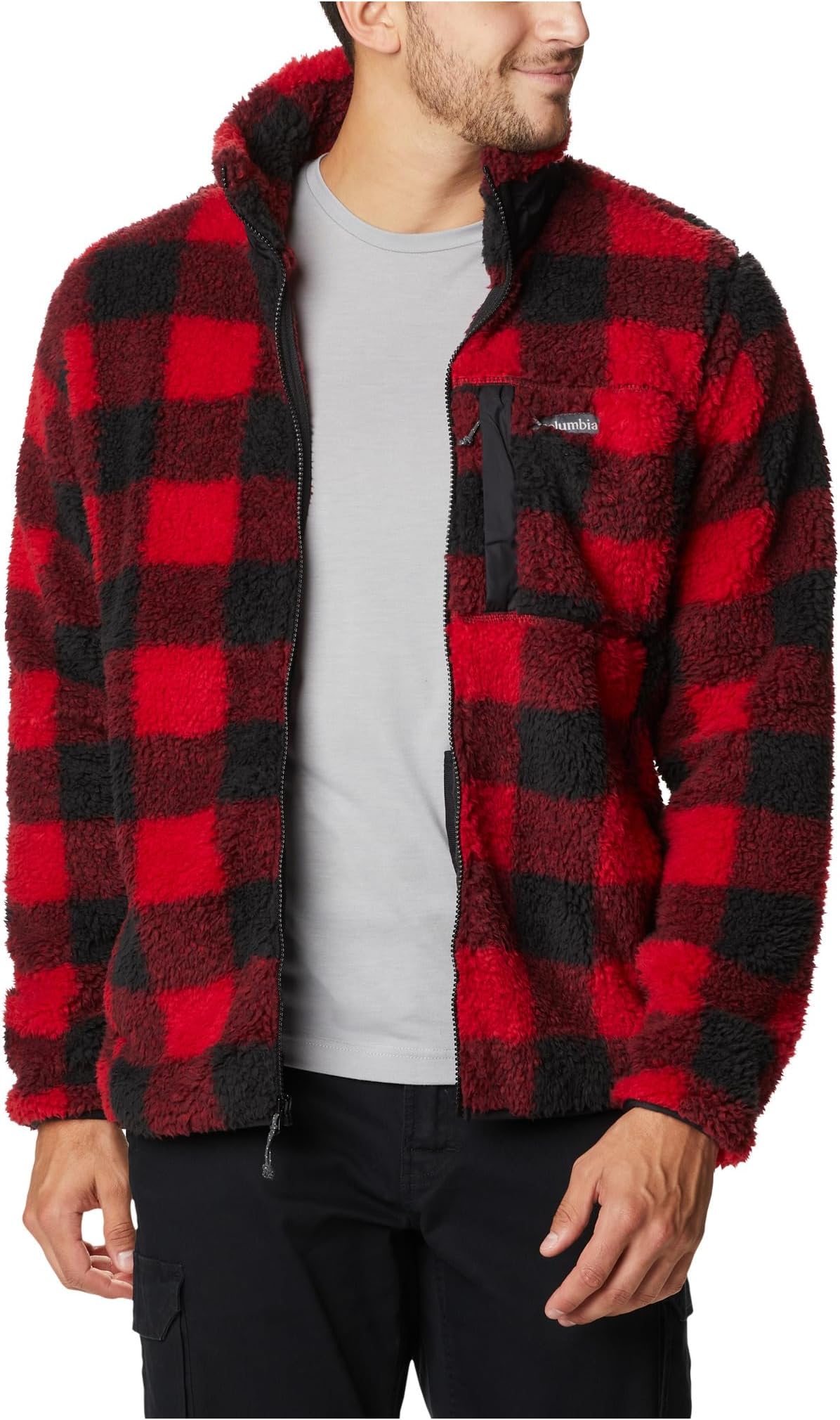Куртка Winter Pass Print Fleece Full Zip Columbia, цвет Mountain Red Check