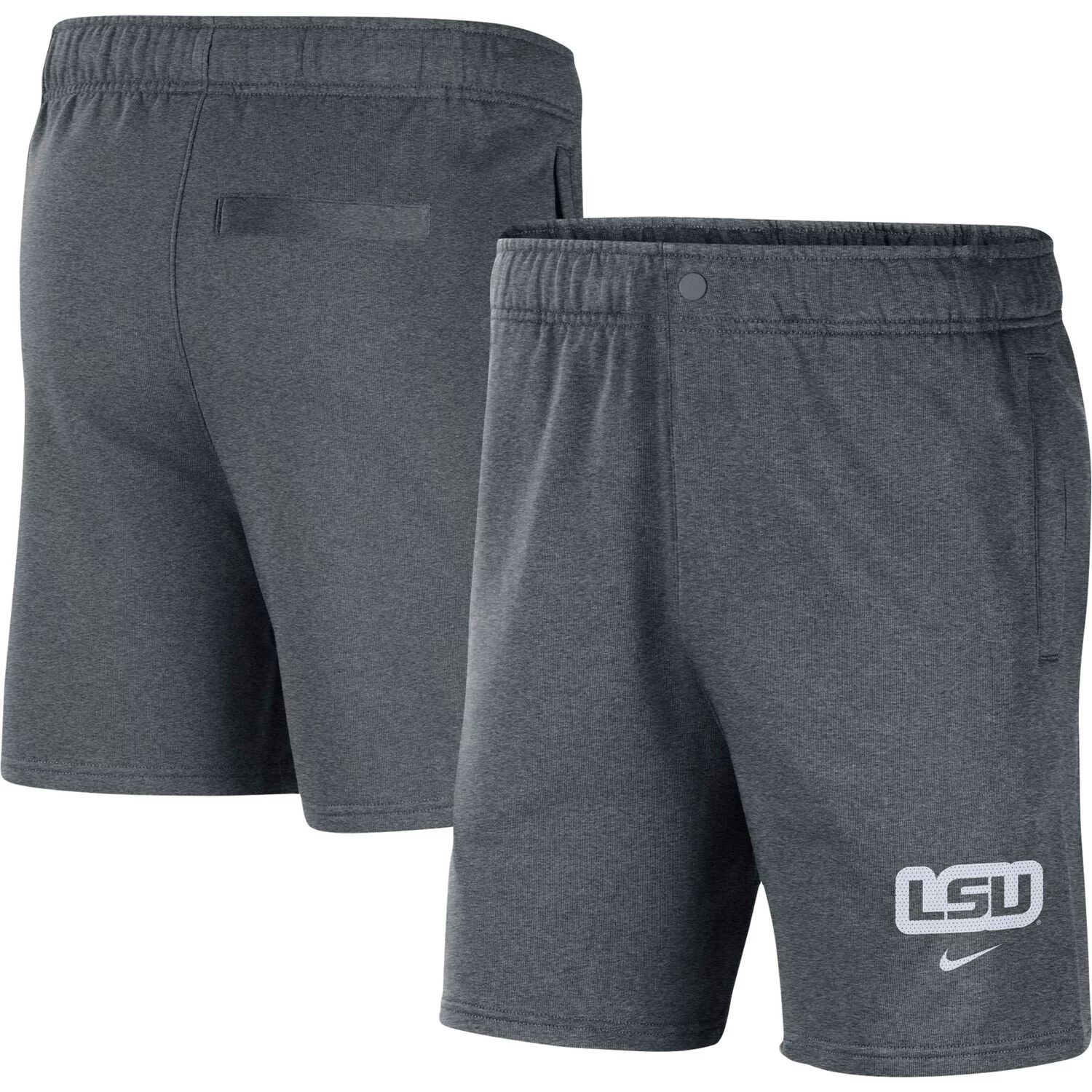 Мужские серые флисовые шорты LSU Tigers Nike