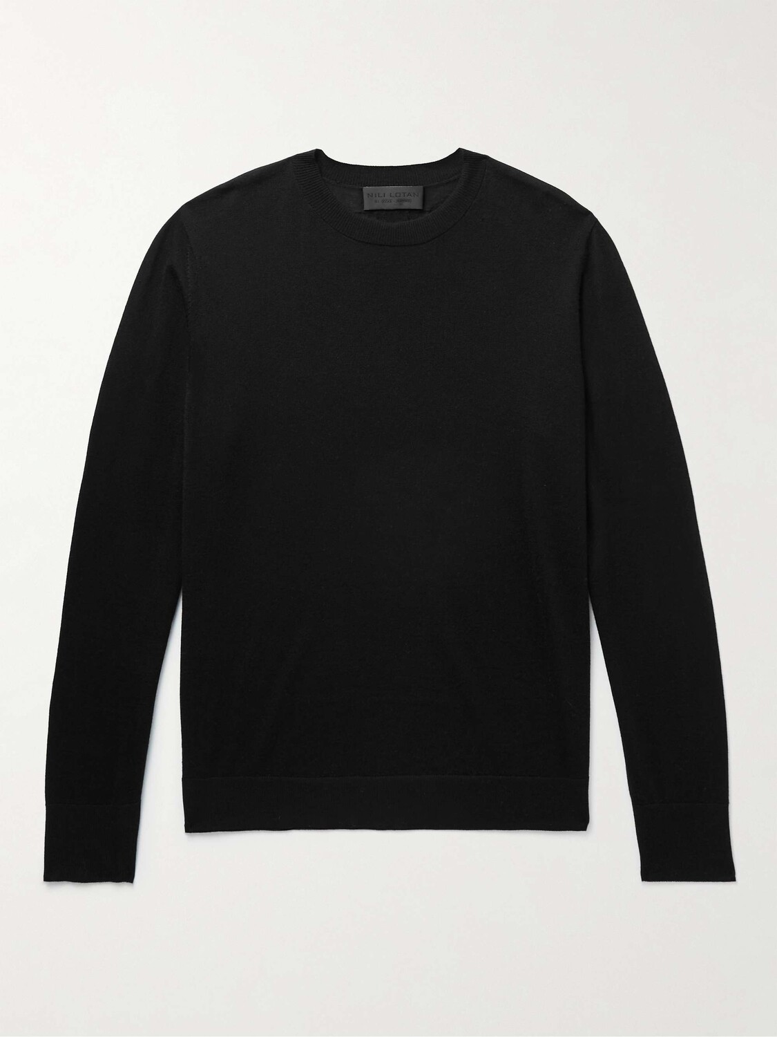 

Свитер Cory Slim Fit из шерсти и шелка NILI LOTAN, черный