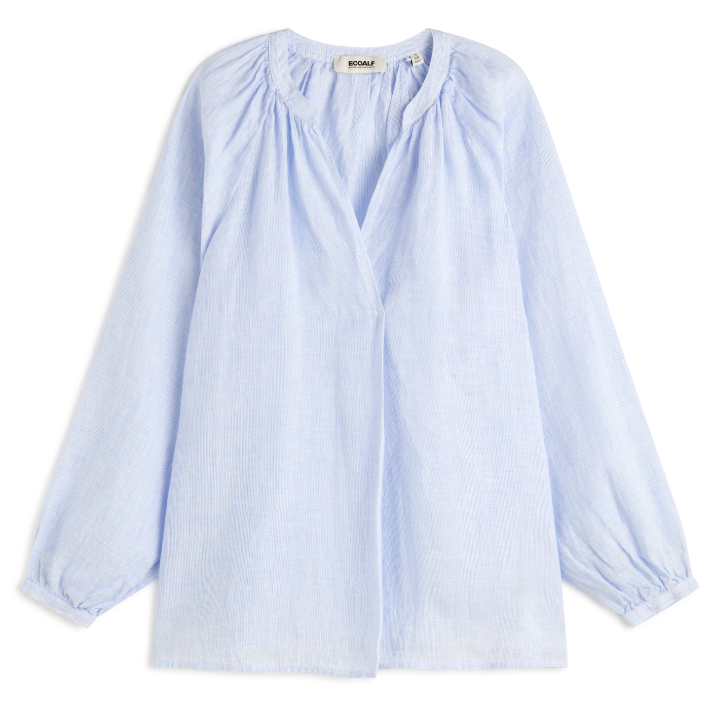 Блузка Ecoalf Women's Laialf Stripes Shirt, цвет Light Blue ползунки теплые в полоску на 6 9 месяцев