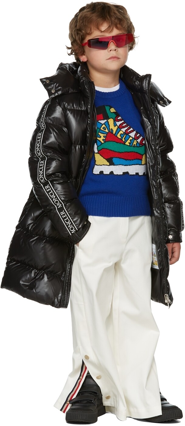 

Детская черная длинная куртка-пуховик Hakki, черная Moncler Enfant