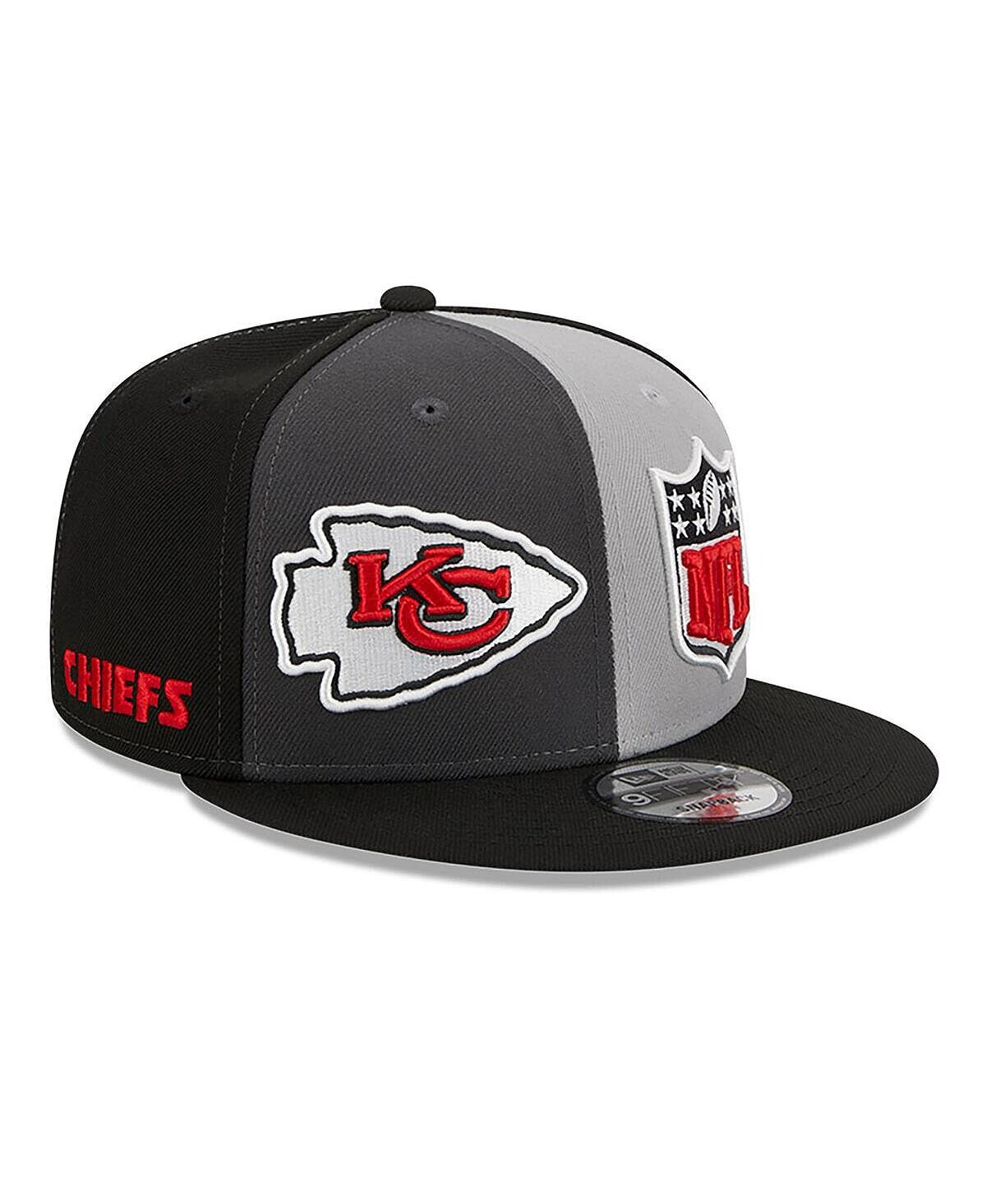 

Мужская черно-серая кепка Kansas City Chiefs 2023 Sideline 9FIFTY Snapback New Era