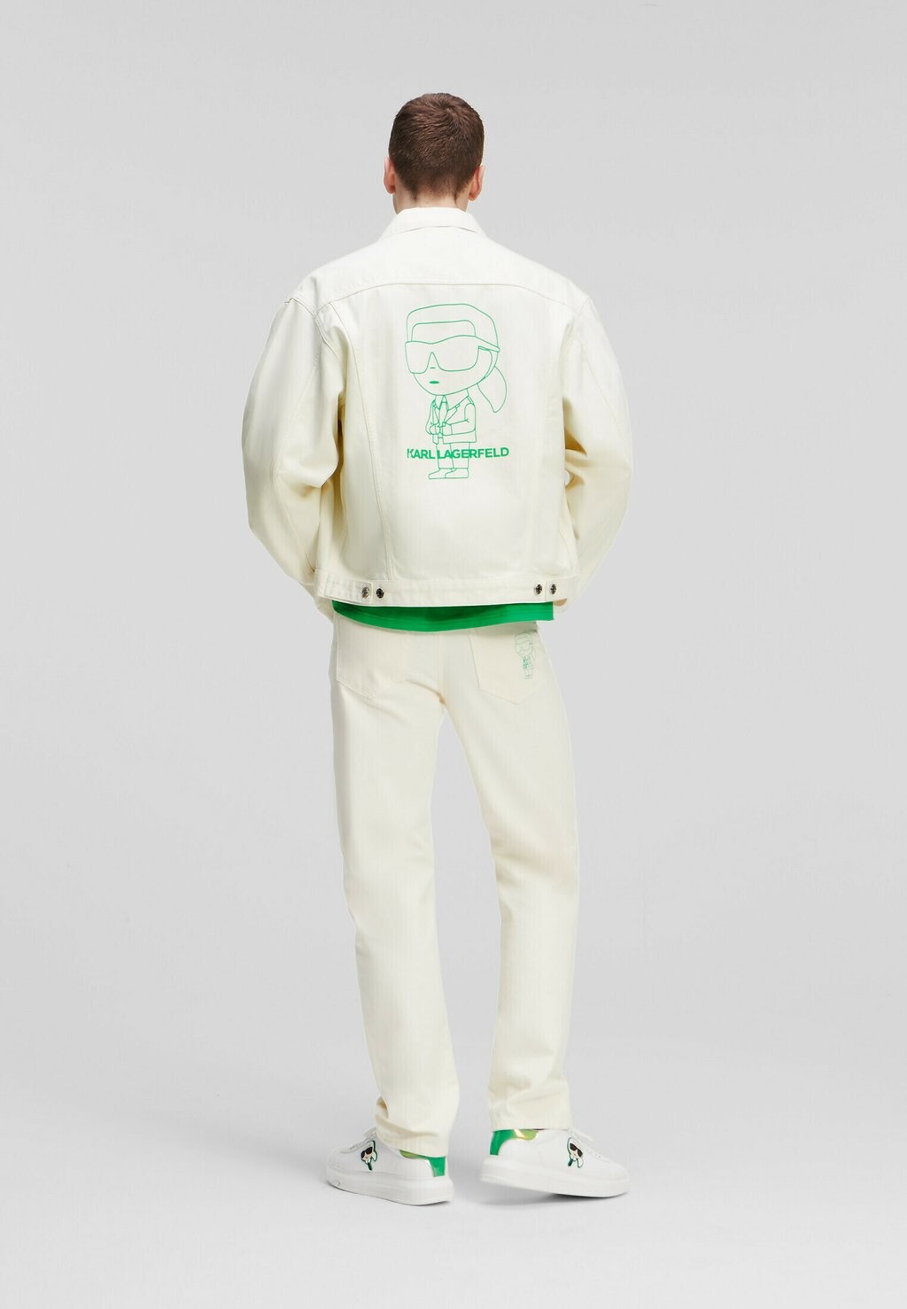 

Джинсовая куртка KARL LAGERFELD IKONIK, цвет off white denim