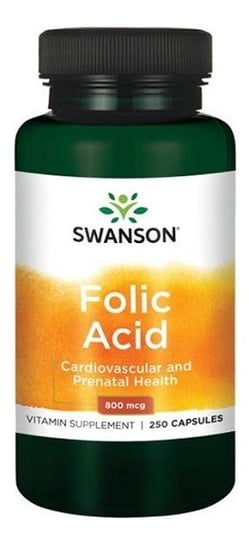 Swanson, Фолиевая кислота 800 мг, 250 капсул nature s life яблочная кислота 800 мг 250 растительных капсул