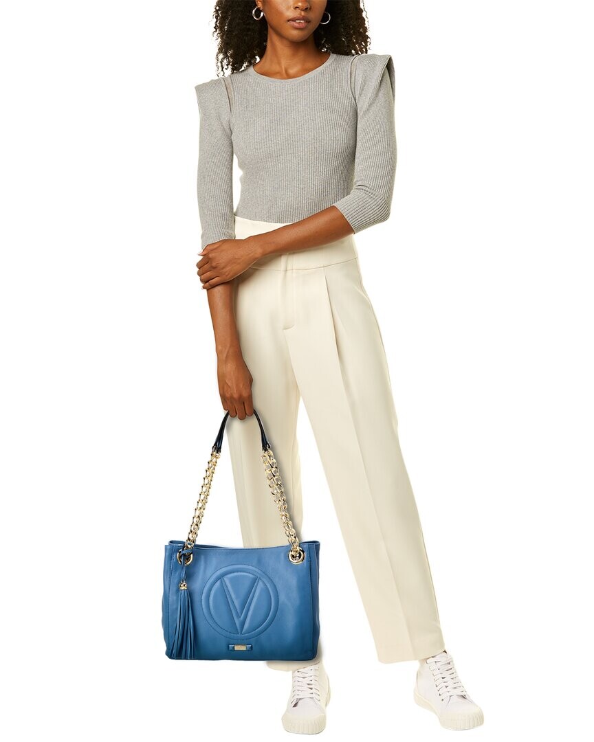 

Valentino by Mario Valentino Luisa Signature Кожаная сумка через плечо, синий