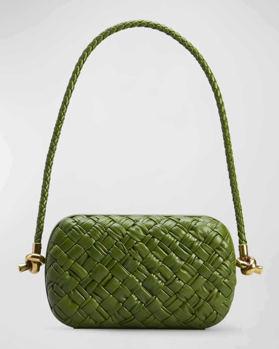 

Кожаная сумка через плечо с узлом Intrecciato Bottega Veneta