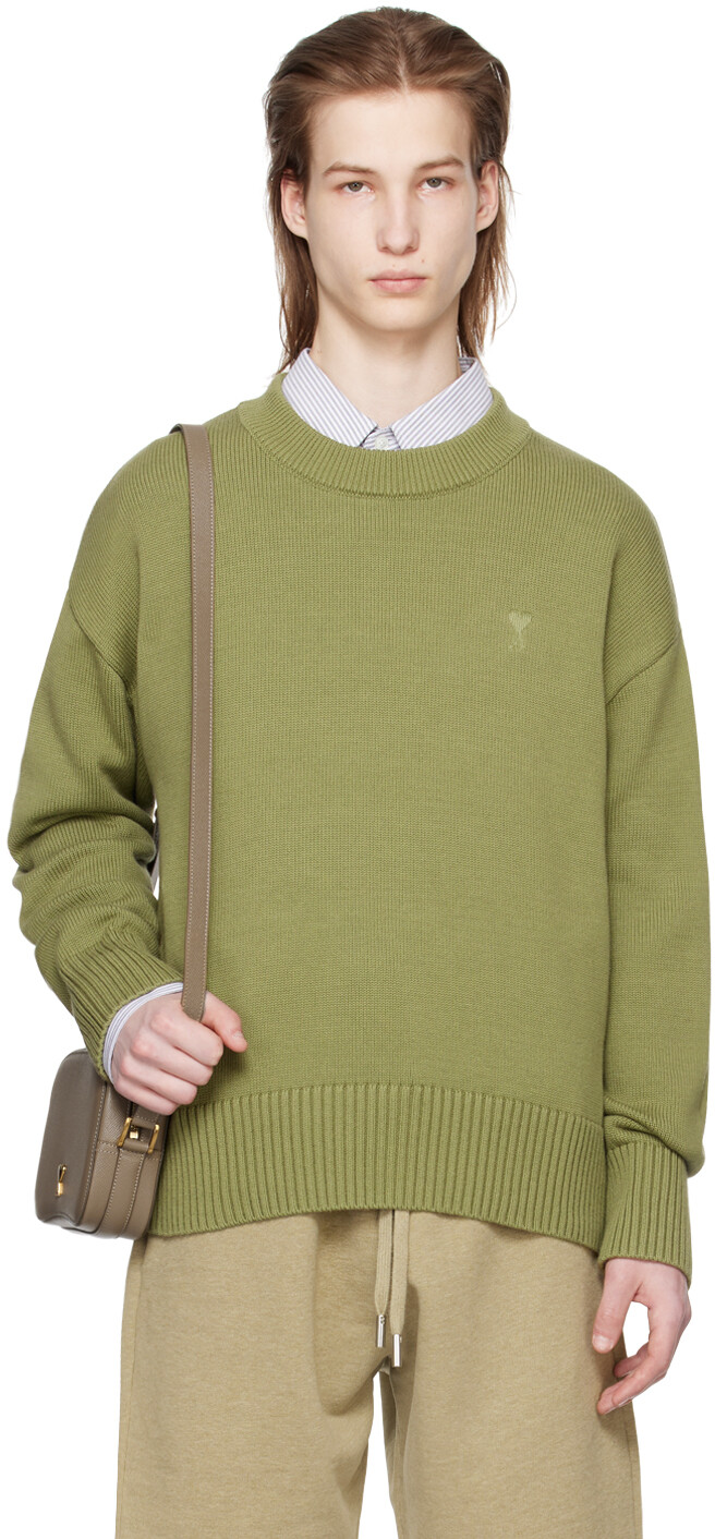 

Хаки Свитер Ami de Cœur Ami Paris, цвет Olive