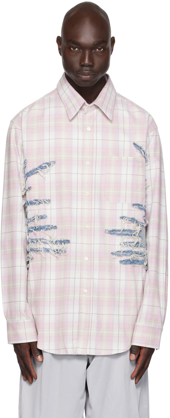 Розово-серая рубашка с бакенбардами Y/Project серая куртка paris best y project