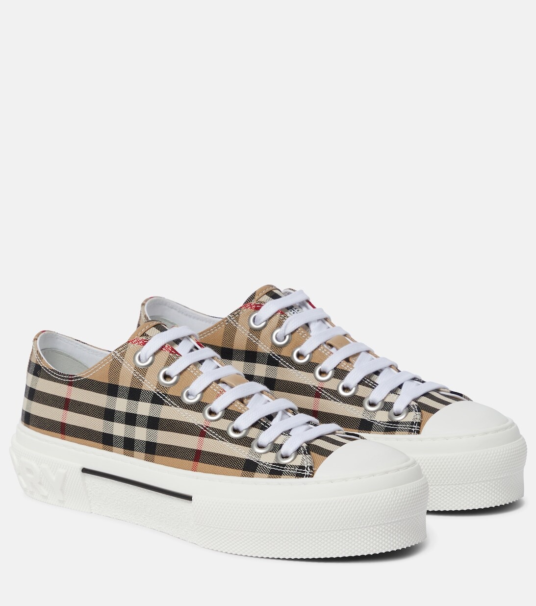 

Парусиновые кроссовки в клетку Vintage Check Burberry, нейтральный